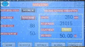 Angle Board Cutting Machine Automation using Single Axis Servo and PLC System